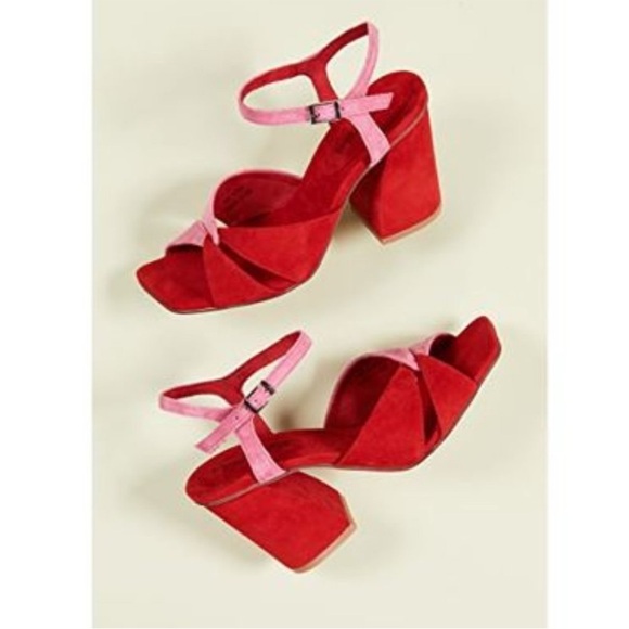 NIB Jeffrey Campbell Antique Suede Sandals Sz. 9 - Picture 2 of 11